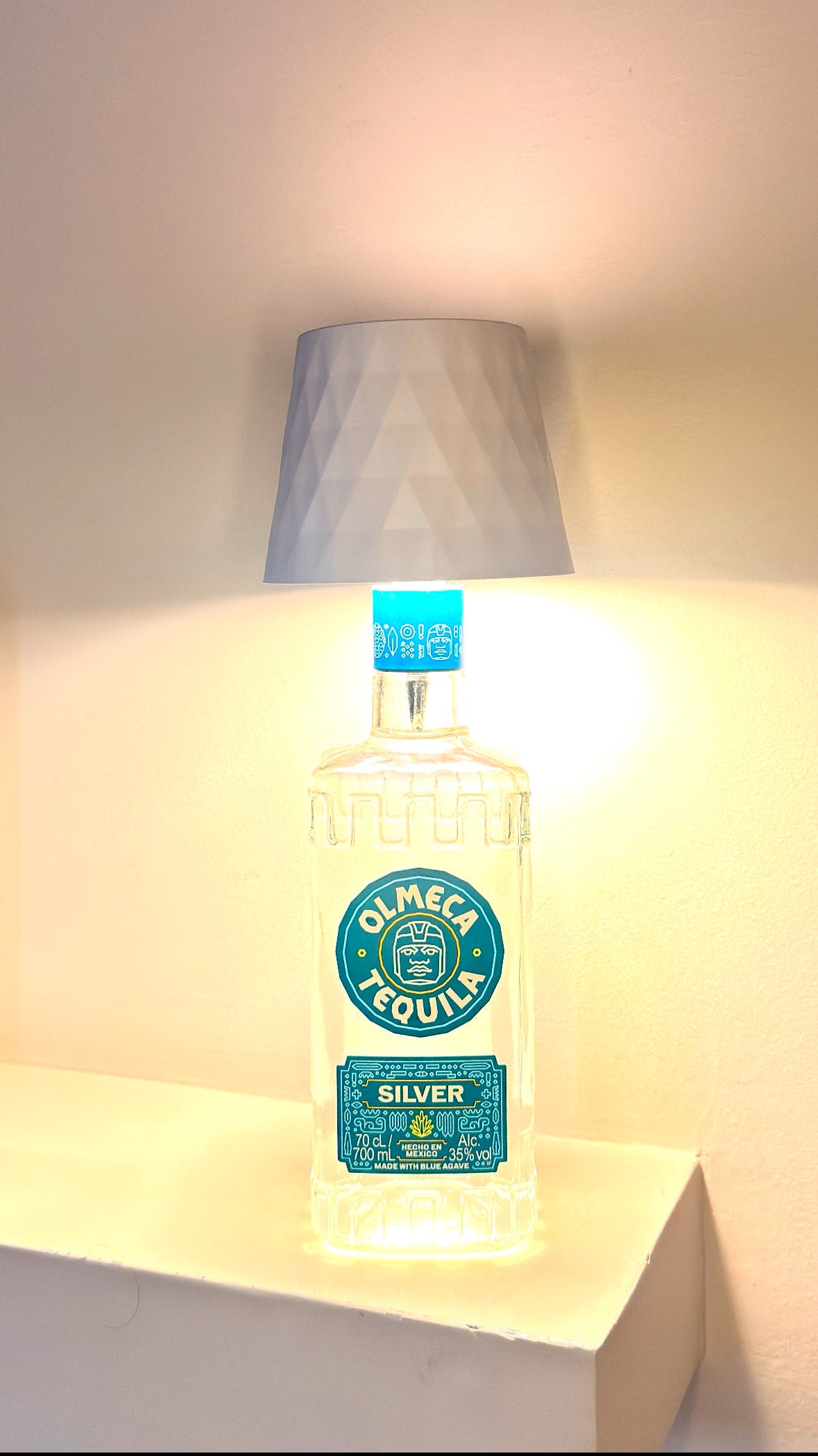 Olmeca Silver 'Tequila'' Table Lamp