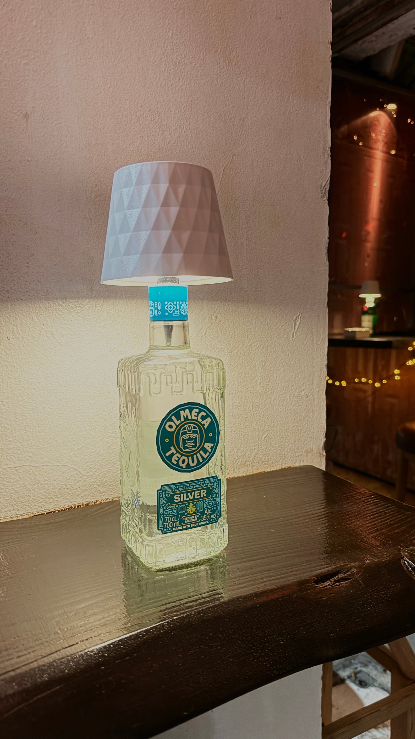 Olmeca Silver 'Tequila'' Table Lamp